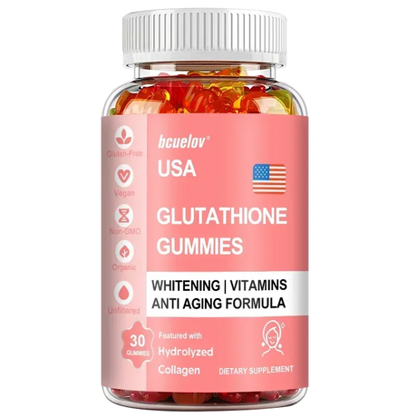 Bcuelov Glutathione Gummies - Promotes Healthy Skin and Youthful Appearance Hydrolyzed Collagen Supplement