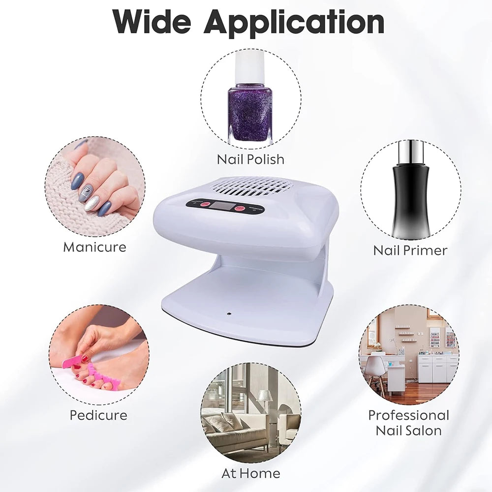 LINMANDA Air Nail Art Dryer With Automatic Sensor 300W Timing Warm Cool Wind  Air Nail Fan Blow Dryer for Both Hands And Feet