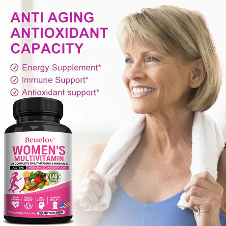 Women's Multivitamin Supplement Capsules - for Joints, Hair, Skin, Nails, Brain, Heart, Digestive and Immune Health