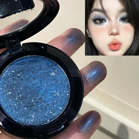 Smoked Blue Sparkling Shiny Eyeshadow Cream Monochrome Eye Shadow Metallic Purple Green Diamond Brightening Glitter Highlighter