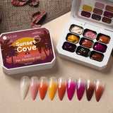UR SUGAR 9 Colors Gradient Painting Gel Nail Art Gradient Color DIY Design Gel 4 In 1 Used For Gradient Nail Stamping Pattern