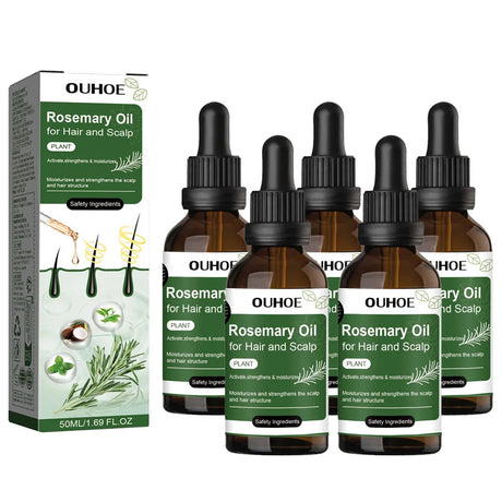 Rosemary Hair Growth Oil Hair Care Thickness Loss Deep Nourishing Scalp Care Strengthen Repair Damaged Oil Control For Men Women