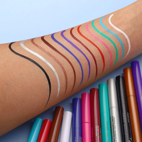 Waterproof Eyeliner Long Lasting Pencil Colourful Pigment Blue
