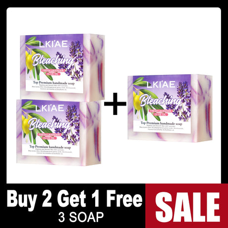 Fresh Lavender Oil Soap Bar, Whitening, Reduce Acne, Smooth Skin, With Niacinamide, Glutathione, For All Skin Types, 150g/5.3 oz