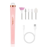 YIKOOLIN Portable Nail File Care Electric Nail Drill with 4 Speeds Cuticle Trimmer Battery Operated Manicure and Pedicure Tools