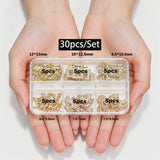 30/60pcs/Box 3D Luxury Metal Nail Art Decorations Alloy Shiny Rhinestones Pearl Gems Zircon Diamond Charms DIY Nail Accessories
