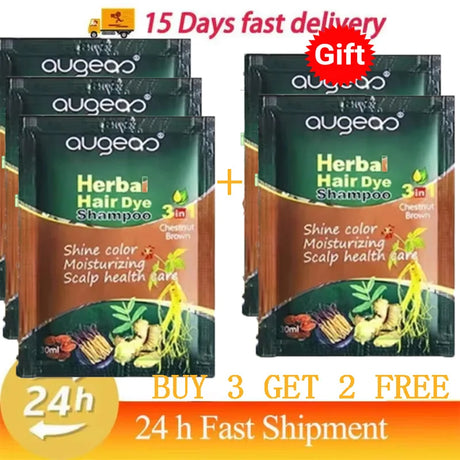 Pure Natural Herbal Hair Dye Shampoo 5 Minutes Change Hairs Color Non-irritating Repair Gray White Fashion Hair Care Women Men