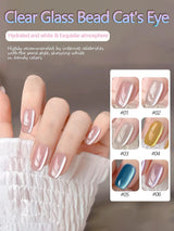 WS Black Glass Cat Magnetic Gel Nail Polish Punk Style Nail Art Manicure Varnis Semi Permanent Gel for Winter Nail Supplies