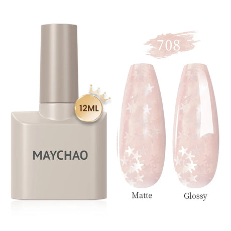 MAYCHAO Gel Nail Polish 12ML Full Coverage Base Top Coat Soak Off Gel Polish UV LED Gel Semi Permanent Varnishes Design Nail Art