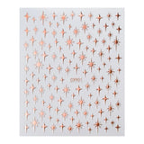 Metal Laser Holographic Star Nail Stickers, Disposable Self-Adhesive Resin Nail Decals for Women, Art Decor Accessories