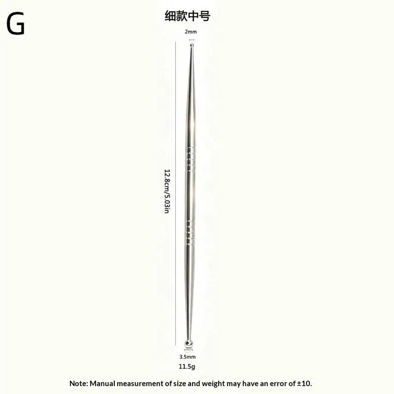 New Acupuncture Stick Double Head Face Massage Tool, Stainless Steel Acupressure Pen, Ear & Body Acupoint Probe For Muscle Relie