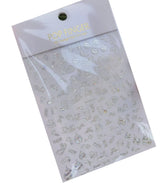 Sliver Bronzing 3D Christmas Nail Art Decoration Sticker Sparkly White Colorful Glitter Geometry Snowflake Winter Slider Foil