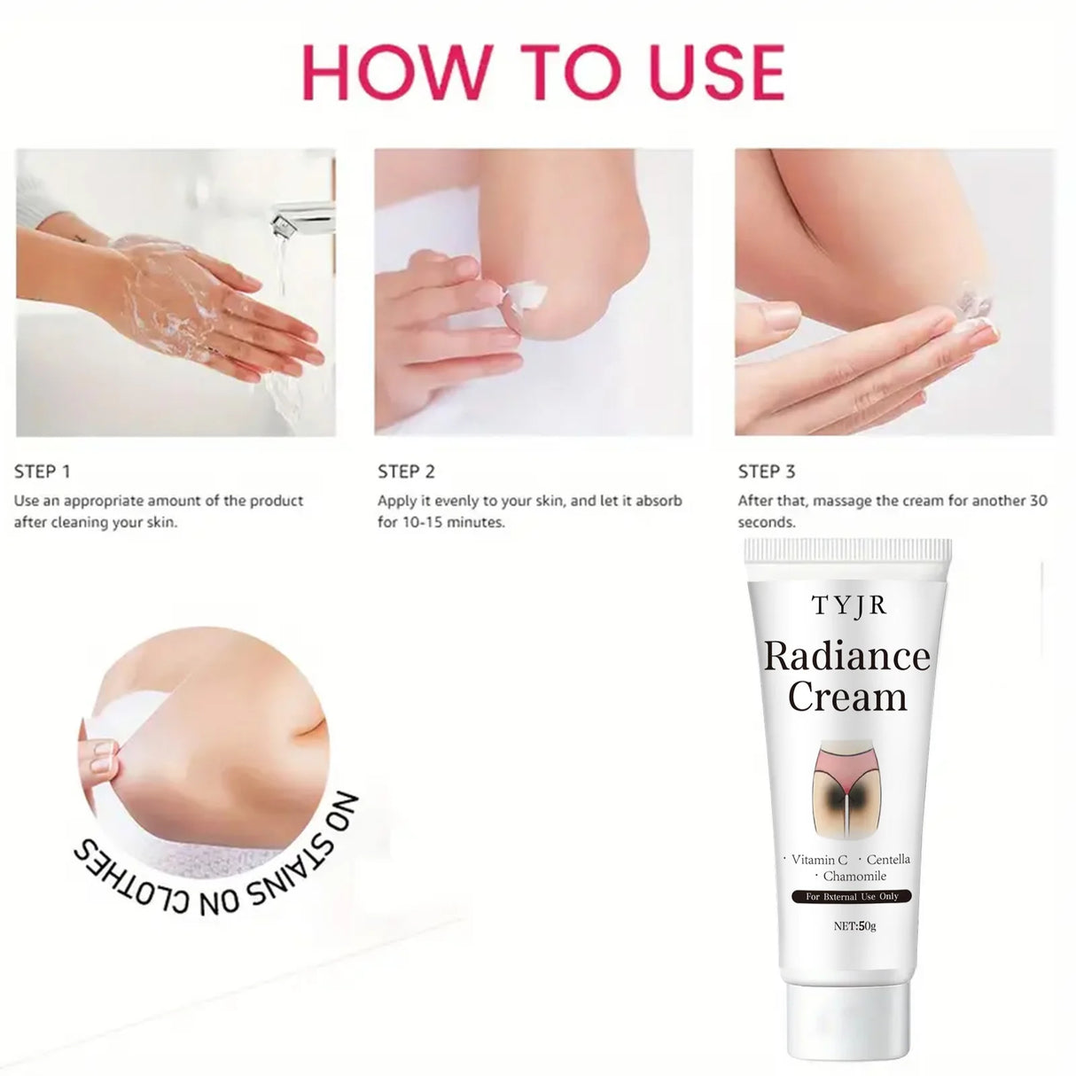 Snow White Cream Contains Niacinamide and Centella Asiatica, Whitening Lotion for Body and Private Parts, Underarm Rejuvenation
