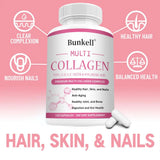 Multi Collagen Complex Capsules - with Hyaluronic Acid, Biotin - Protect Bones and Joints,Promotes Skin Health