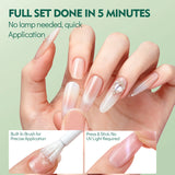 Nailpop SafeDry Eco Quick Dry Nail Glue 6/7ML Strong Hold Low Odor Clear False Nail Tips Adhesive Professional DIY Home 1/2pc