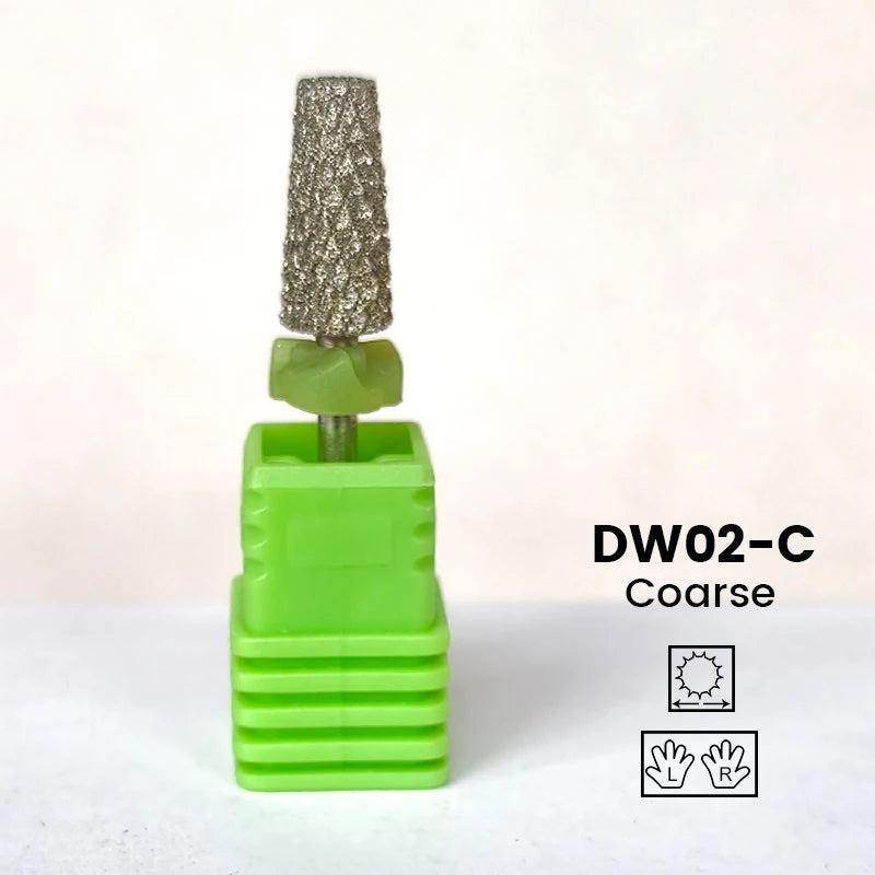 Diamond Ceramic Nail Drill Bits Milling Cutter For Manicure Left Right Rotary Cuticle Files Buffer DIY Nails Accessories Tools