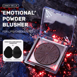 Candy Bella Black Blush & Fuwa Contour Powder - Soft Matte, Face-Focus Brightening, Shading & Blurring, Includes Peach (Multi-Pu