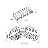 Wall Mounted Bathroom Shelf Corner Storage Iron Shower Drain Basket Cosmetic Rack Shampoo Holder Bathroom Organizer Wall Shelves