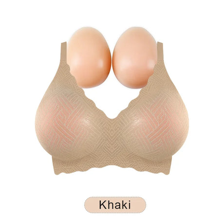 LERVANLA Artificial Silicone Breasts Forms Pads Fake Boobs Chest Women's Silicone Underwear Eexy Breast Padded Bra Becomes Big