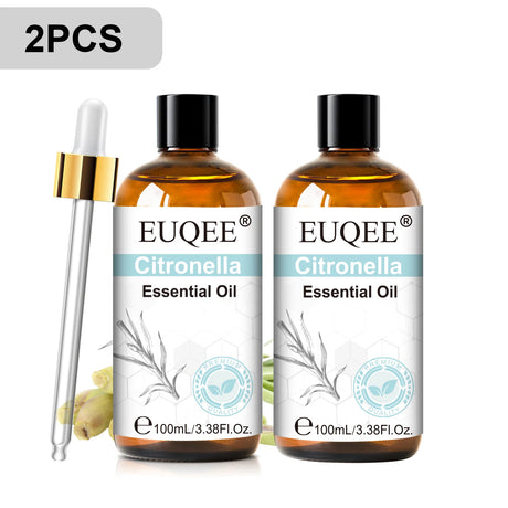 EUQEE 3.38FI.Oz. Aromatherapy Essential Oil For Reed Diffuser Humidifier-100ml Vanilla Lavender Cinnamon Lemon Essential Oils