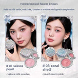 Makeup Set Flower Knows Shell Pearl Bunny Garden Setting Powder Lip Gloss Blush All In One Baking Powder Glitter Highlighter Kit