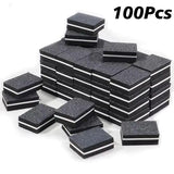 10-50-100pcs Professional Mini Nail Art Buffer File Set 100/180 Sandpaper Manicure Care Tips Sanding Polishing Tools Kit