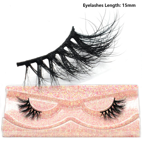 Half Lashes Short Mink Eyelashes Fluffy Soft False Eyelashes Wispy Cross Strip Eye Lashes Natural Mink Eyelash Extension Makeup