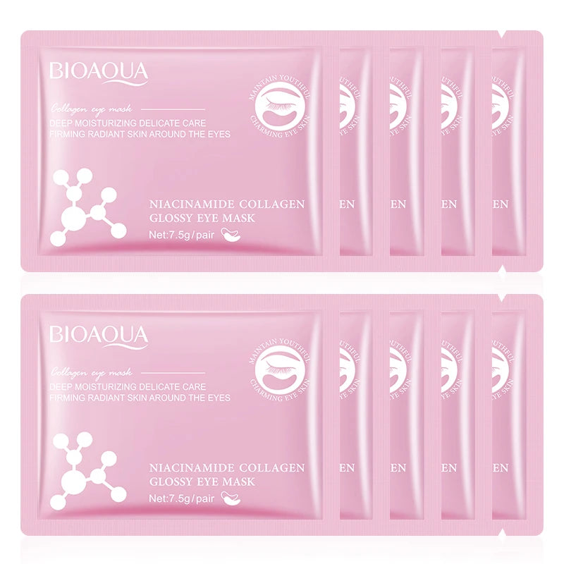 BIOAQUA Snail Crystal Collagen Eye Mask Anti Dark Circles Anti-Wrinkles Moisturizing Whitening Anti-Aging Eye Patches Skin Care