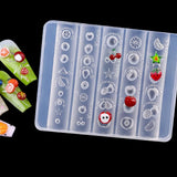 Silicone 3D Carved Template Cookie Baking Nail Mold Dog Rabbit Fish Manicure Charms Nail Art Mold Gel Design Tools Accessories