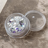 Square silver glitter nail accessories boxed, simple and sparkling, light luxury style, wholesale of wearable nail decorations