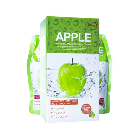 Natural 500ml*2/Pack Apple Hair Color Cream Ammonia Free100% Gray Hair Coverage Apple Hair Color Black Hair Dye Shampoo for Men