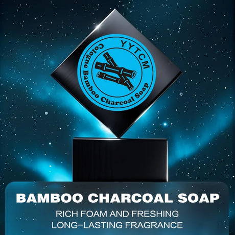 Men's Care Cologne Bamboo Charcoal Soap - Deep Clean & Bath Soap, Cleansing Face Soap Freshness 65G/Pc-1Pc
