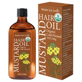 Organic Cold Pressed Mustard Hair Oil - Hyaluronic Acid & Vitamin Infusion, Deep Nourishment, Winter Hydration Therapy