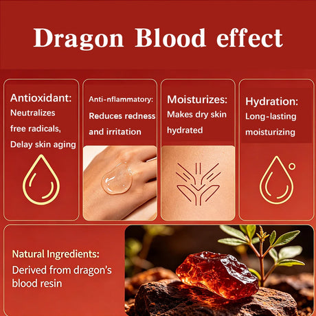 JUINHOU Dragon Blood Hydration Serum Infused With Dragon's Blood Extract Niacinamide Brighten Skin Refines Pores Bouncy All Day
