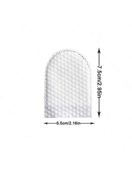 30Pcs/50Pcs/100Pcs Disposable Finger-Glove Type Makeup Remover Cotton Pads, U-Shaped Non-Woven Fabric, Double-Sided Pocket-Style, Soft and Lint-Free, Effective Makeup Removal