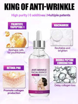 Collagen Pepide& Arginine Anti Wrinkle Facial Serum Moisturizing & Repairing Skin Fine Lines Eyes Crow's Feet Neck Wrinkles