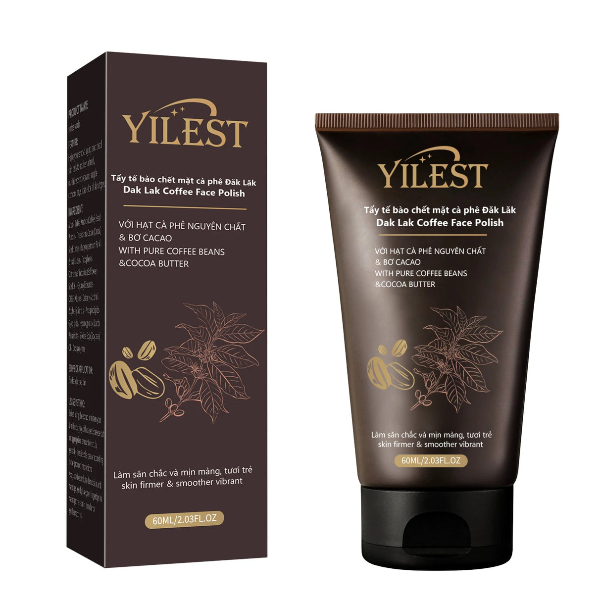 2-in-1 Exfoliating Face & Body Scrub 60g - Removes Dead Skin & Blackheads, Moisturizes, Brightens & Repairs for Smooth Skin.