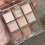 Punk Smoked Black Gray 9 Color Eyeshadow Makeup Palette Dark Color Pressed Glitter for Eyes Shadow Pigment Powder Cosmetics