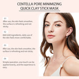Centella Asiatica Facial Clay Mask Stick Pore Minimizer Oil Control Smooth Skin Brightening Refreshing Blackhead Remover Mask