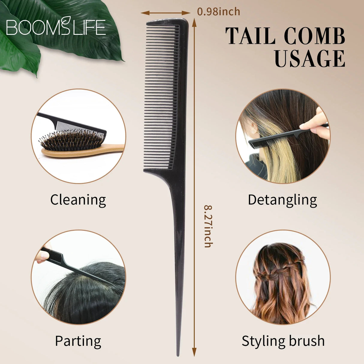 Denman Head Massage Brush Steel Hair Brush Wood HairBrush With Steel Needle Scalp Airbag Hair Brush For Hair Combing
