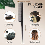 Denman Head Massage Brush Steel Hair Brush Wood HairBrush With Steel Needle Scalp Airbag Hair Brush For Hair Combing
