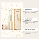 24K Gold Foil Vitamin E Lip Balm Crystal Jelly Lipstick,Moisturizing Lip Care for Dry Lips,Long-Lasting Hydrating Tint