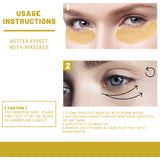 24k Gold Under Eye Patches Pure Gold Anti-Aging Under Eye Mask Removal Eyebags Moisturizing Firming Eye Patches Anti Dark 60pcs