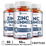 Zinc Gummies 50 Mg - It Helps Improve Cognitive Function, Improve Mood, Enhance Immune Defense, and Antioxidant Effects