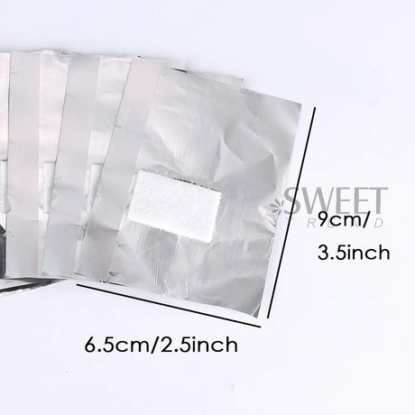 50/100pcs Immersion Remover Aluminum Foils For Nails With Cotton Pad Polish Removal Cleaning Wraps Manicure Care Tools Supplies