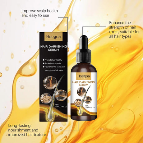 Hair Darkening Serum Deep Clean Scalp Dirt Nourish Strengthen Hair Roots Prevent Hair Loss Anti Breakage Hair Care Essence