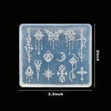 3D Baroque Pattern Gel Nail Art Mold Butterfly Moon Resin Sword Molds for Manicure Accessories Supplies Arrow Silicone Mold