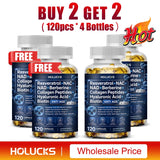 Resveratrol+NAC+NAD+Collagen Peptides+Hyaluronic Acid+Biotin Capsules, Boost Energy & Focus, Anti-Aging, Cellular Vitality