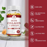 YIMIDUK Multi Collagen Peptides 1500mg Capsules, Supports Skin, Hair, Nails, Joint & Bone Health, Digestion & Daily Vitality