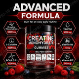 Creatine Monohydrate Gummies And Vitamins NEW 8000 mg SUGAR FREE